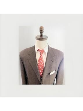 GORGEOUS PAL ZILERI MENS SPORT COAT EU56/US46L BROWN BIRDSEYE ITALY 100% WOOL